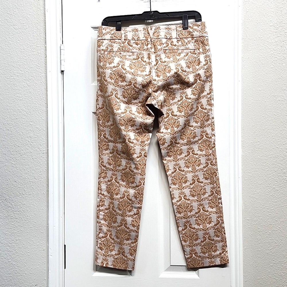 Cartonnier Cream Patterned Ankle Pants - Picture 4 of 7